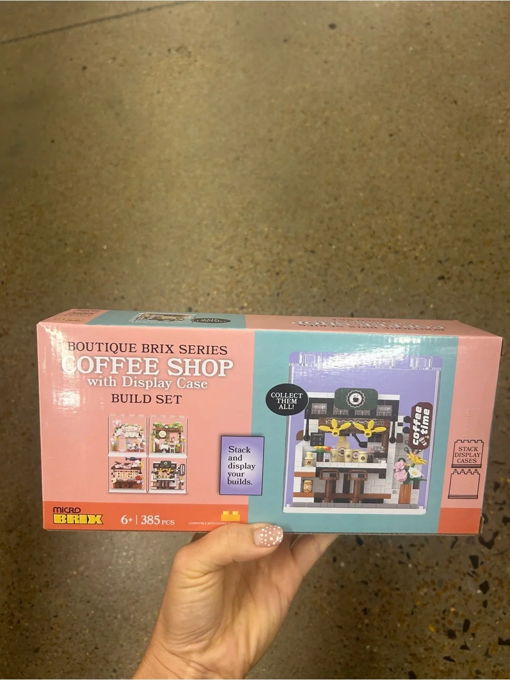 Coffee Shop Build Set - Pink/Teal Display Case
